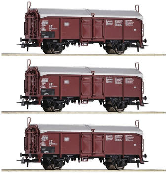 Roco 3-tlg. Set: Schiebedachwagen, DB (77050)