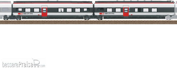 Trix Modellbahnen Ergänzungswagen-Set 2 zum RABe 501 Giruno (T23282)