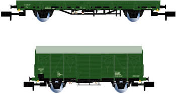 Arnold 2-tlg. Set Bahndienstwagen in grüner Lackierung, DR, Ep. IV (HN6567)