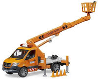 Bruder 02679 MB Sprinter mit Arbeitsplattform und Sound- & Lichtmodul,