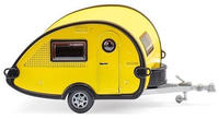 WIKING 009236 1:87 Wohnwagen (T@B) - gelb/schwarz