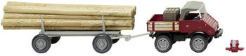 Wiking Mercedes Benz Unimog U 411 mit Langholzanh&auml;nger