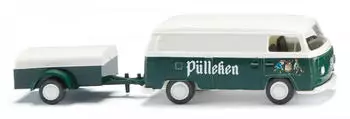 Wiking H0 Volkswagen T2 Kastenwagen mit Anhänger Pülleken (0300 05)