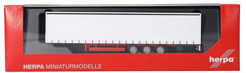 Herpa 077064 - 1:87 Lowliner-Gardinenplanenauflieger 15m 3-achs weiß - Neu