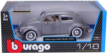 BBurago 18-12029G - Modellauto Volkswagen Käfer-Beetle 1955 (grau Maßstab 1:18)