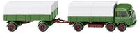 Wiking 042905, Wiking H0 LKW Mercedes LP 333 Pritschenh&auml;ngerzug