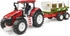 Bruder Roadmax Traktor mit Rückeanhänger und Baumstämmen (03453)