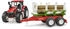 Bruder Roadmax Traktor mit Rückeanhänger und Baumstämmen (03453)