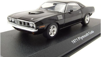 Greenlight Miniaturauto PLY Cuda 1971-1/43 Schwarz Metall Erwachsene Unisex