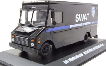 Greenlight collectibles Modellauto Grumman Olson Gotham Police Department SWAT 1993 schwarz, Maßstab 1:43