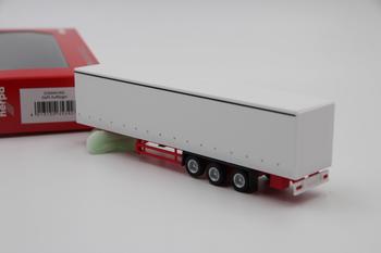 Herpa Gardinenplanenauflieger mit Bordwänden 3-achs, weiß (076944-002)