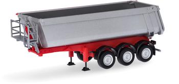 Herpa Schmitz Cargobull Kippsattelauflieger mit Stahlmulde, silbermetallic (077026-002)