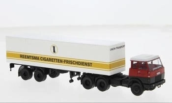 Brekina 1:87 Hanomag Henschel F 221 S Koffer-SZ Union Transport - Reemtsma, 1969 (82252)