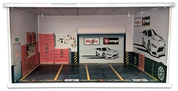 BBurago Light Box Display 60x40x30cm Garage Modellautos Werkstatt Diorama (MA0089)