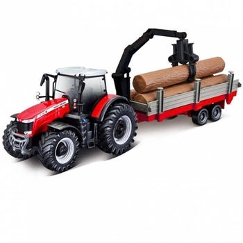 BBurago Massey Ferguson 8740S mit Holz (BB18-31659)