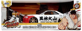 Jada Street Fighter Ryu 1:24 Nissan Skyline GTR 253255071