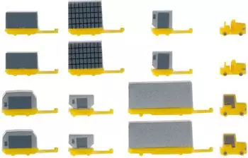 Herpa Flughafenzubehör: Container-Fahrzeuge neu (2x 2 Zugmaschinen, 2x 6 Container) (520638)