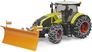 Bruder Claas Axion 950 mit Schneeketten und Pflug (3018)