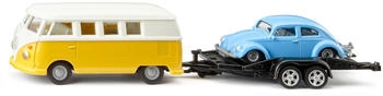 Siku VW T1 mit Anhänger und VW Käfer (2567)