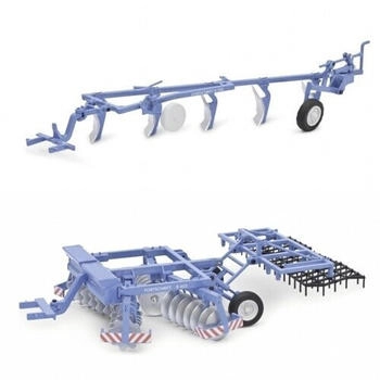 Schuco Spur 1 Landwirtschaftsmodell Set Pflug/Egge GDR 1:32 (450788200)