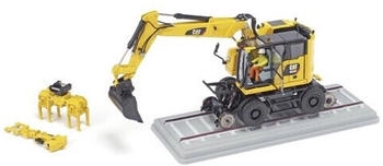 Diecast Masters CAT M323F Railroad Wheeled Excavator