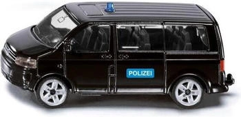 Siku 1548, VW T5 Sondereinsatzkommando, Metall/Kunststoff, Schwarz, Spielzeugauto für Kinder, Detailgetreue Gestaltung, Heckklappe zum Öffnen