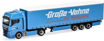 Herpa LKW Modell Man TGX GX Gardinenplanen-Sattelzug Große-Vehne Miniatur im Maßstab 1:87 Sammlerstück Made in Germany Kunststoff