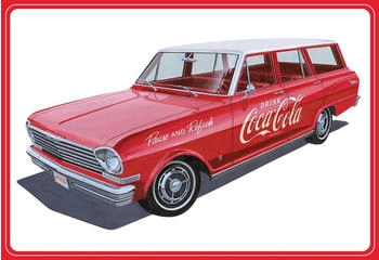 Round2 AMT 1/25 1963 Chevy II Nova Wagon w/Crates Coke Plastikmodellbausatz