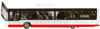Siku 1688 Neoplan Linienbus Feuerwehr Metall/Kunststoff Weiß Spielzeugbus für Kinder Flammende Aufkleber Feuerwehr-Look