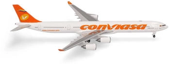 Herpa Modellflugzeug Conviasa Airbus A340-600 1:500 ohne Standfuß