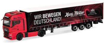 Herpa H0 (1:87) 319669 MAN TGX GX Gardinenplanen-Sattelzug "Hans Möller / Wir bewegen Deutschland"