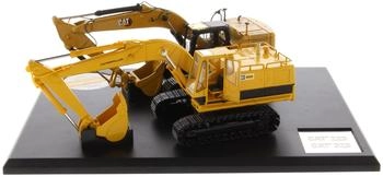 Diecast Masters Caterpillar Cat Bagger Evolution Set mit Buch Cat 225 und Cat 323 Maßstab 1:50 ca. 6,3 x 8,0 x 16,3 cm ab 14 Jahren
