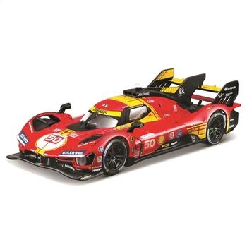 BBurago Ferrari 499P LMH 24H Le Mans Champion 2024#50 Maßstab 1:43 Diecast-Replik mit Transparenter Vitrine Ferrari-Lizenz Alter 14+