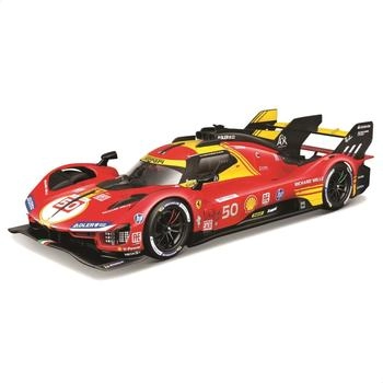 BBurago Ferrari 499P LMH 24H Le Mans Champion 2024#50 Maßstab 1:18 Diecast-Replik des Siegers Türen und Lenkung Beweglich Ferrari-Lizenz Alter 14+