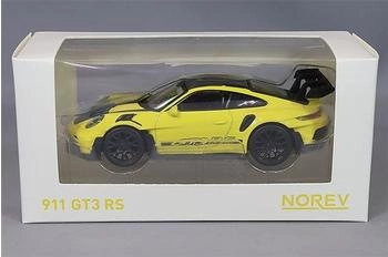Norev 750063 1:43 Porsche 911 GT3 RS 2022 Yellow and Black stickers Jet-car