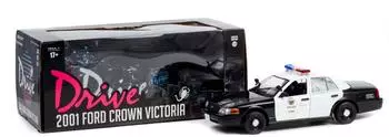 Greenlight Greenlight Collectibles 84143 Ford Crown Victoria Interceptor LAPD Police 2001 schwarz weiß Drive TV-Serie 1:24