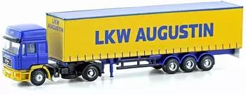 Lemke LC4069 1:160 Minis MAN F90 Gardinenplanen-Sattelzug LKW Augustin (AT)