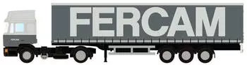 Lemke LC4070 MINIS 1:160 MAN F90 Gardinenplanen-Sattelzug FERCAM (IT)