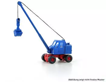 Lemke LC4702 MINIS 1:160 Fuchs F 301 Bagger mit Schaufel blau/rot