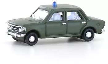 Lemke LC61518 MINIS 1:160 Fiat 128 Militär olivgrün Blaulicht