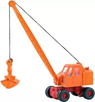 Lemke LC4703 MINIS 1:160 Fuchs F 301 Bagger Gittermast mit Schaufel orange/rot