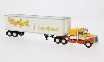Brekina 1:87 Kenworth W900 Koffersattelzug Monfort klassisch 1977