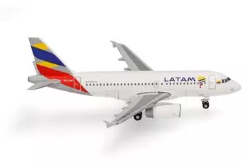 Herpa 538770 LATAM Airlines Ecuador Airbus A319 Ecuador Flag livery HC-CPR