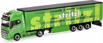 Herpa H0 (1:87) 320108 Volvo FH16 GL XL 2020 Gardinenplanen-Sattelzug "Stritzl" (Österreich)