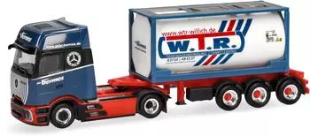 Herpa H0 (1:87) 320443 Mercedes-Benz Actros L ProCabin Gigaspace 20ft Tankcontainer-Sattelzug "Bermes"