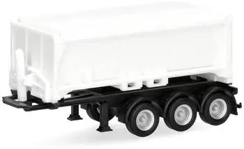 Herpa 077101 1:87 Abraumcontainerauflieger 3achs wei&szlig;