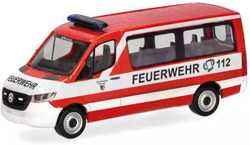 Herpa H0 (1:87) 098885 Mercedes-Benz Sprinter 18 Flachdach Bus "Feuerwehr N&uuml;rnberg"