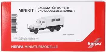 Herpa 014199 1:87 MiniKit: IFA G5 Koffer-LKW mit Fenstern 3achs wei&szlig;