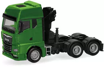 Herpa H0 1:87 313100-004 MAN TGX GX Zugmaschine mit Kran 3achs gr&uuml;n