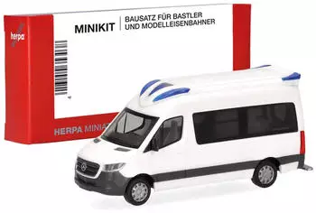 Herpa H0 1:87 014274 MiniKit: Mercedes-Benz Sprinter 18 Rettungswagen Delfis ei&szlig; (1 St&uuml;ck)